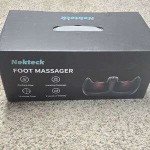 New Nekteck Foot Massager NK-FM12 Open Box - Heat, Timer, Adjustable Intensity